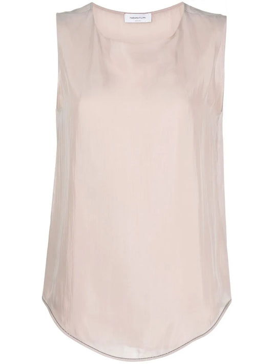 Round-Neck Sleeveless Top