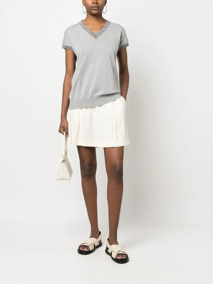 V-Neck Knitted Top