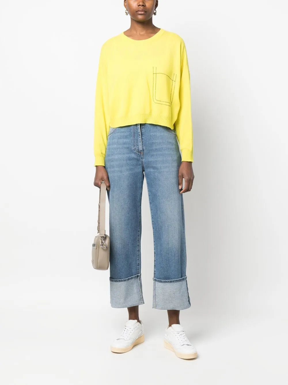 High-Waisted Cropped Jeans