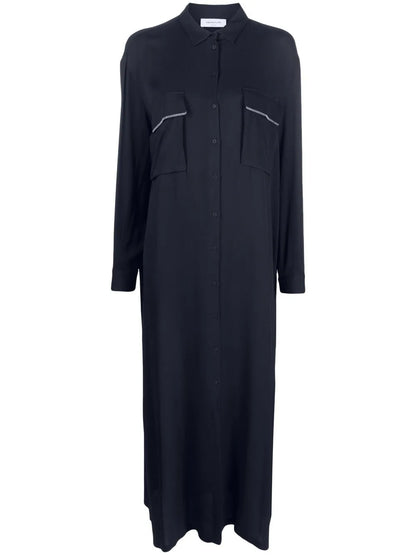 Long-Sleeved Maxi Shirtdress