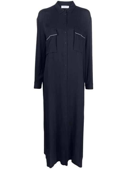 Long-Sleeved Maxi Shirtdress