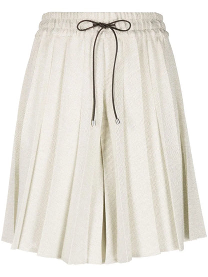 Pleated High-Waisted Skorts