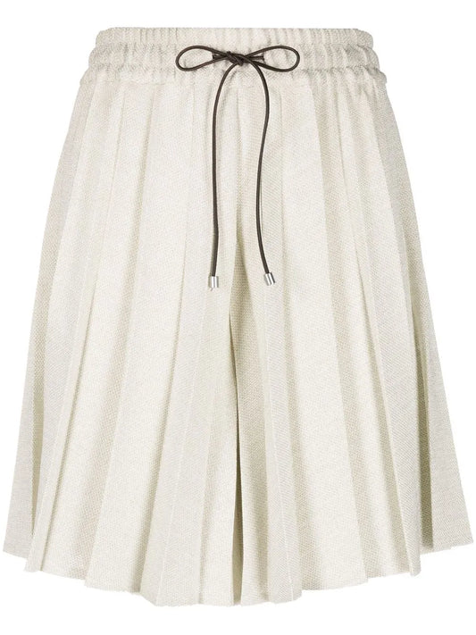 Pleated High-Waisted Skorts