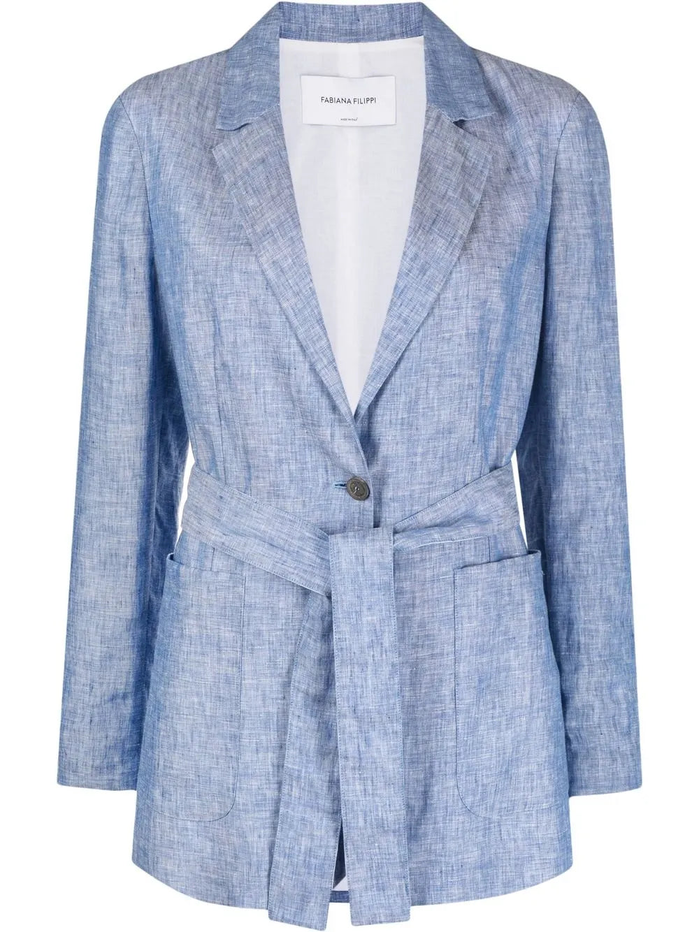 Belted Linen Blazer