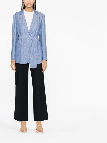 Belted Linen Blazer