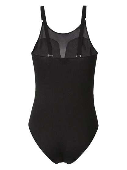 Illusion V-Neck Silk Bodysuit