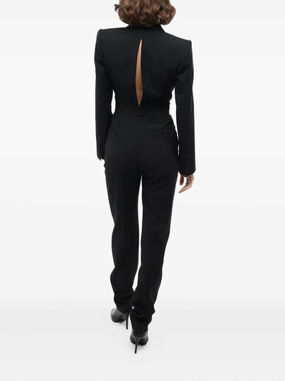 Tailored Peak-Lapel Jumpsuit