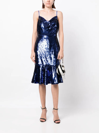 Magnolia Sequin-Embellished Midi Dress