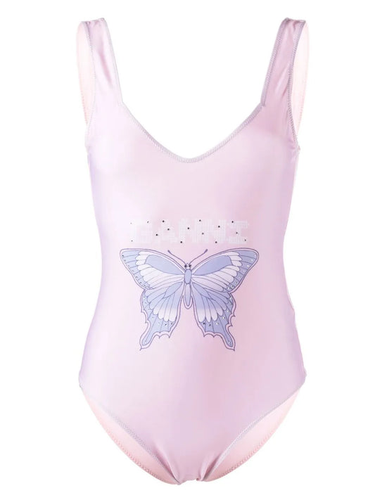 Butterfly Logo-Print Swimsuit