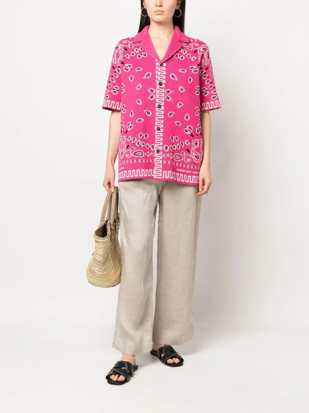 Paisley-Print Short-Sleeved Shirt