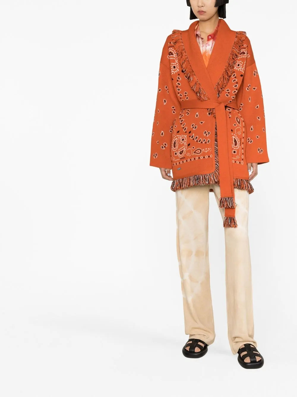 Bandana Belted Cardigan