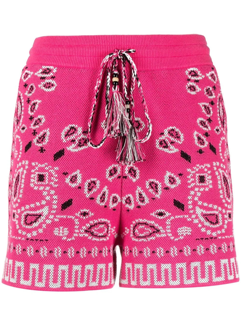 Bandana-Print Pique Shorts