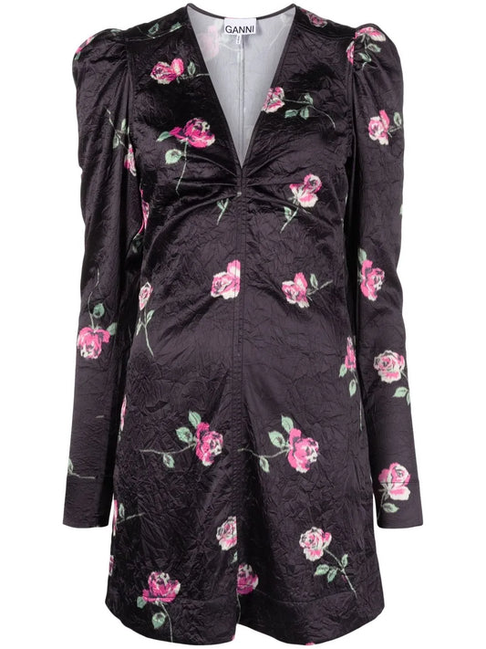 Floral-Print Minidress