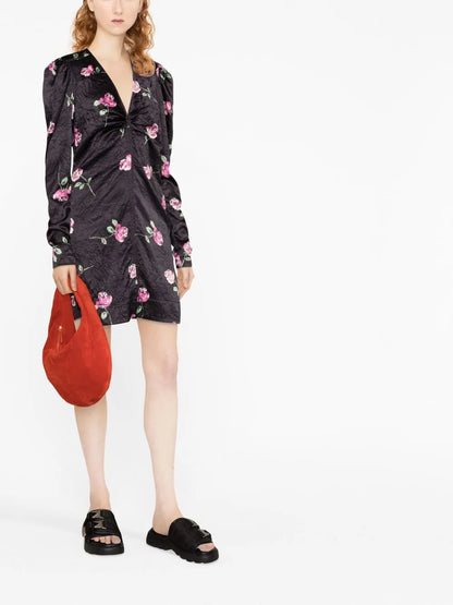 Floral-Print Minidress