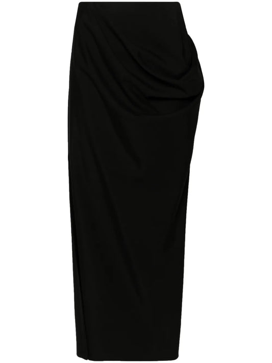 Asymmetric High-Waisted Maxi Skirt