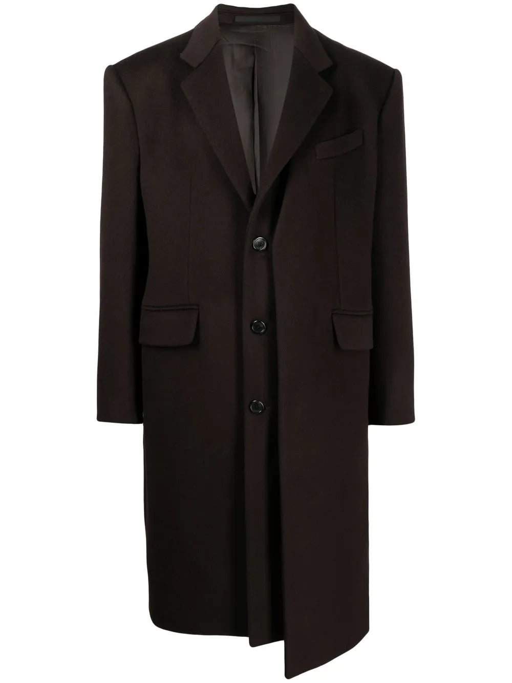 Layered Single-Breasted Coat