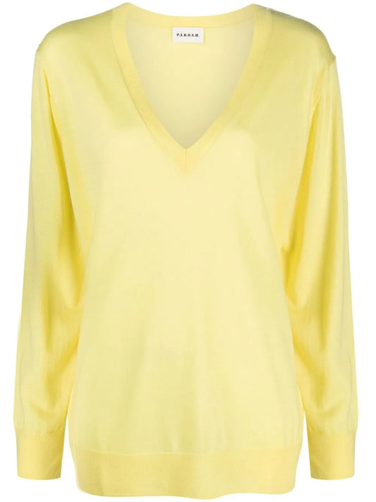 V-Neck Fine-Knit Jumper