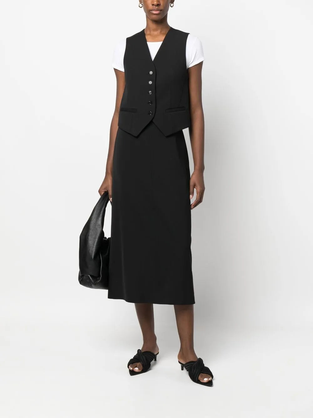 High-Waisted Midi Skirt