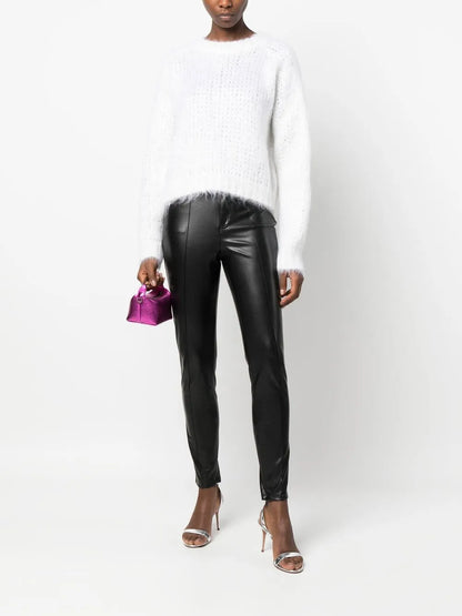 Faux-Leather Skinny Trousers