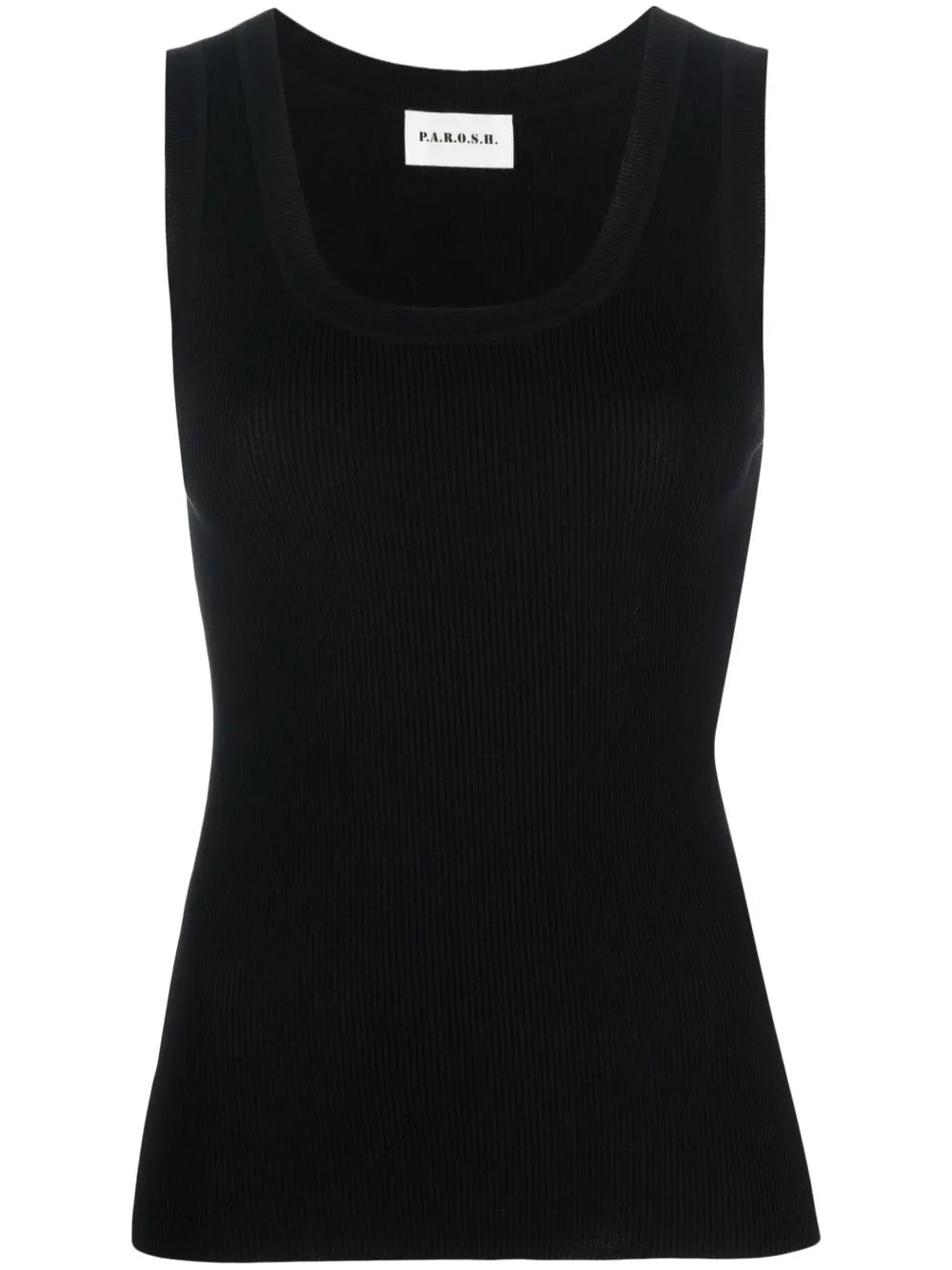 Cipria Ribbed-Knit Tank Top