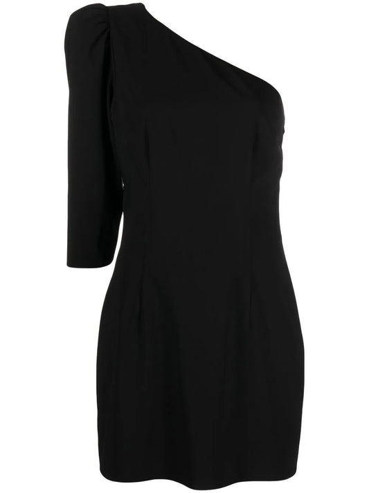 Logo-Plaque One-Shoulder Dress