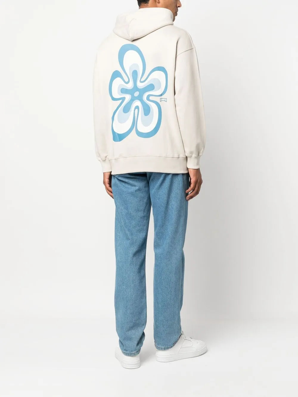 Floral Print Cotton Hoodie