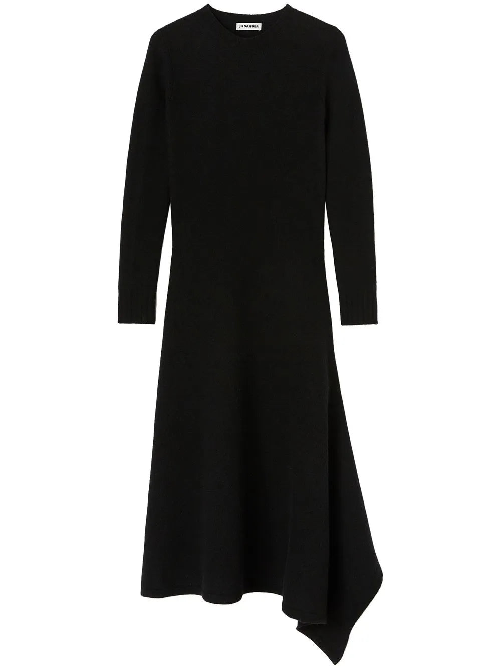 Wool Asymmetric Midi-Dress