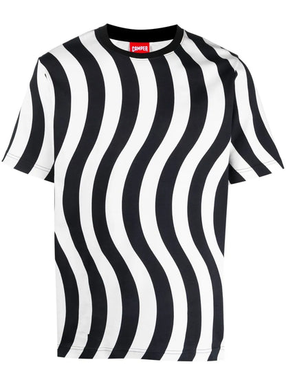 Wave-Print Short-Sleeve T-Shirt