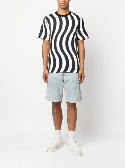 Wave-Print Short-Sleeve T-Shirt