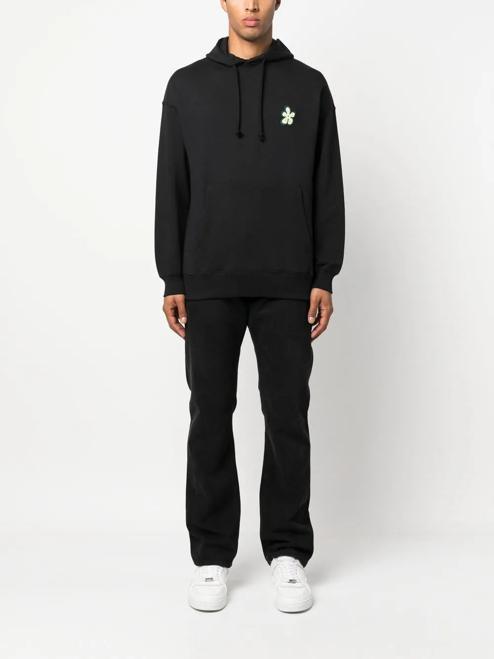 Floral Print Cotton Hoodie