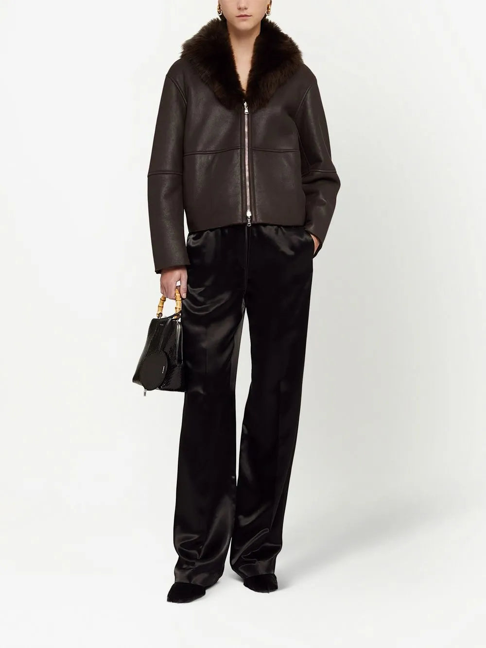 Satin-Finish Trousers