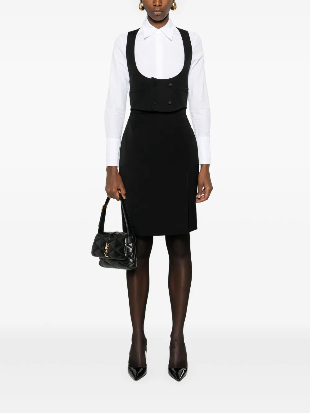 Double-Breasted Cropped Waistcoat