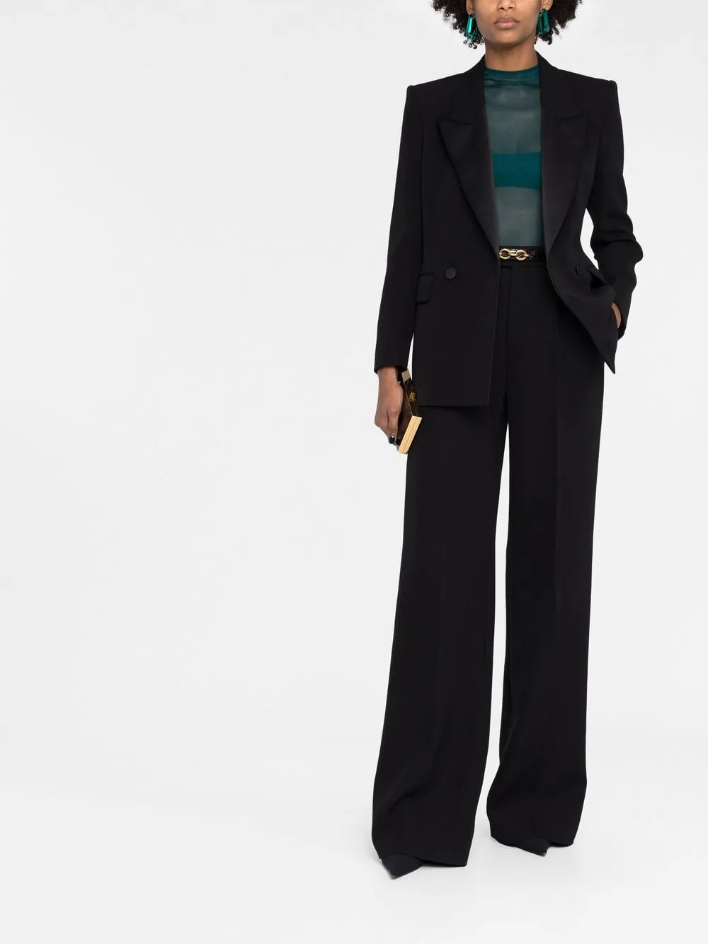 High-Waisted Wide-Leg Trousers