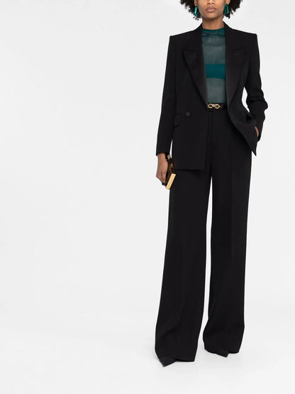 High-Waisted Wide-Leg Trousers