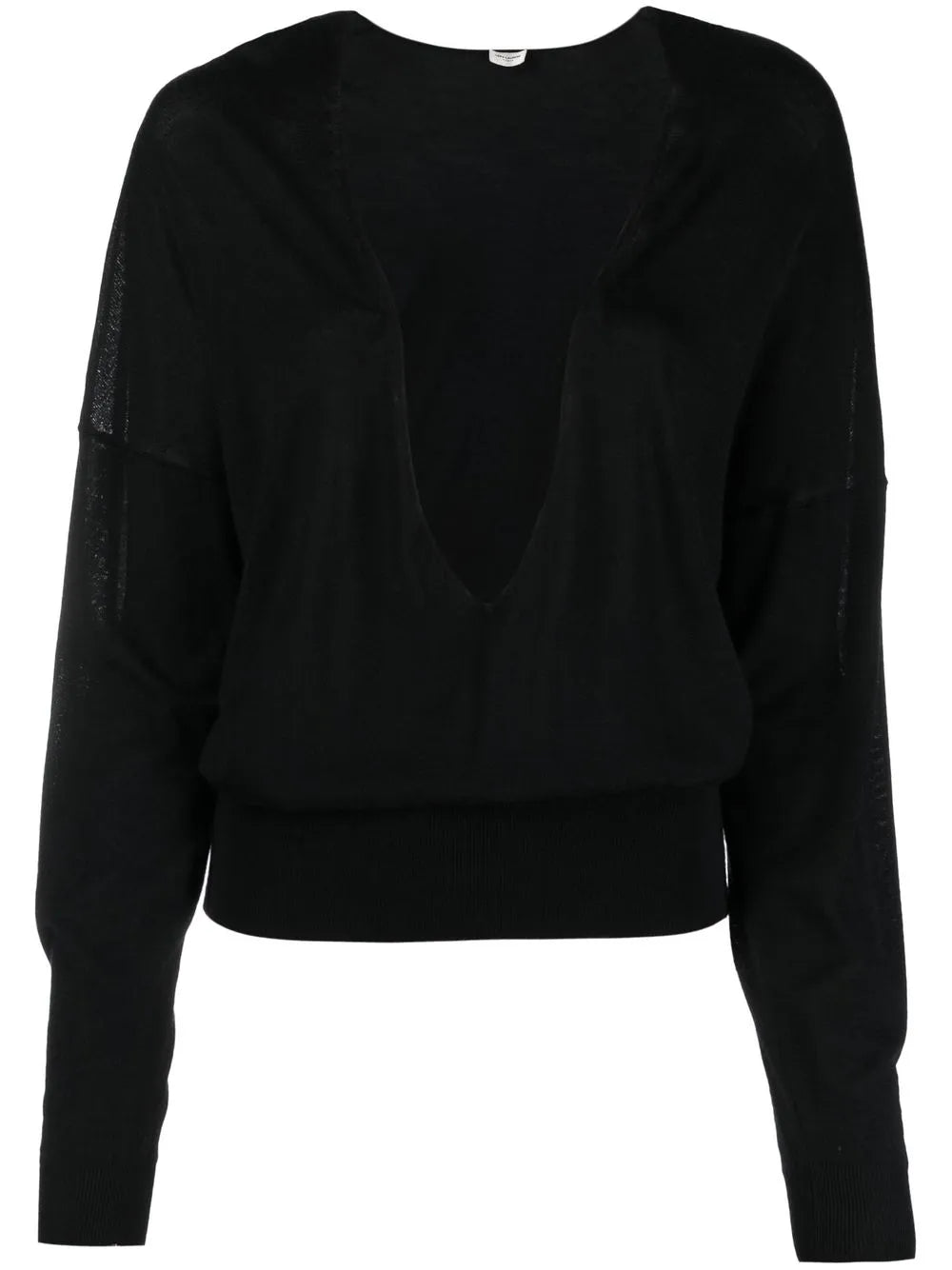 Plunging V-Neck Knit Top