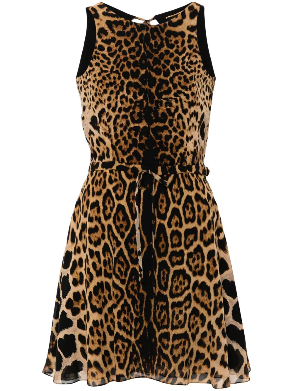 Leopard-Print Silk Mini Dress