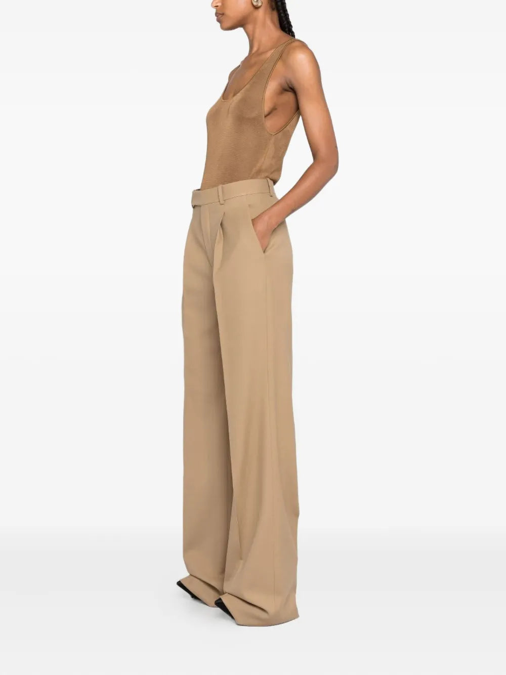 High-Waisted Tailored Trousers