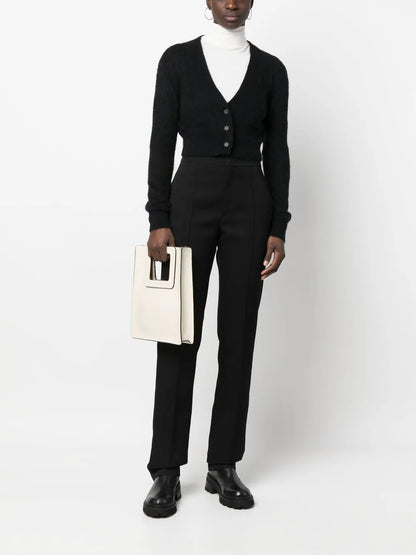 Cropped Wool-Blend Cardigan