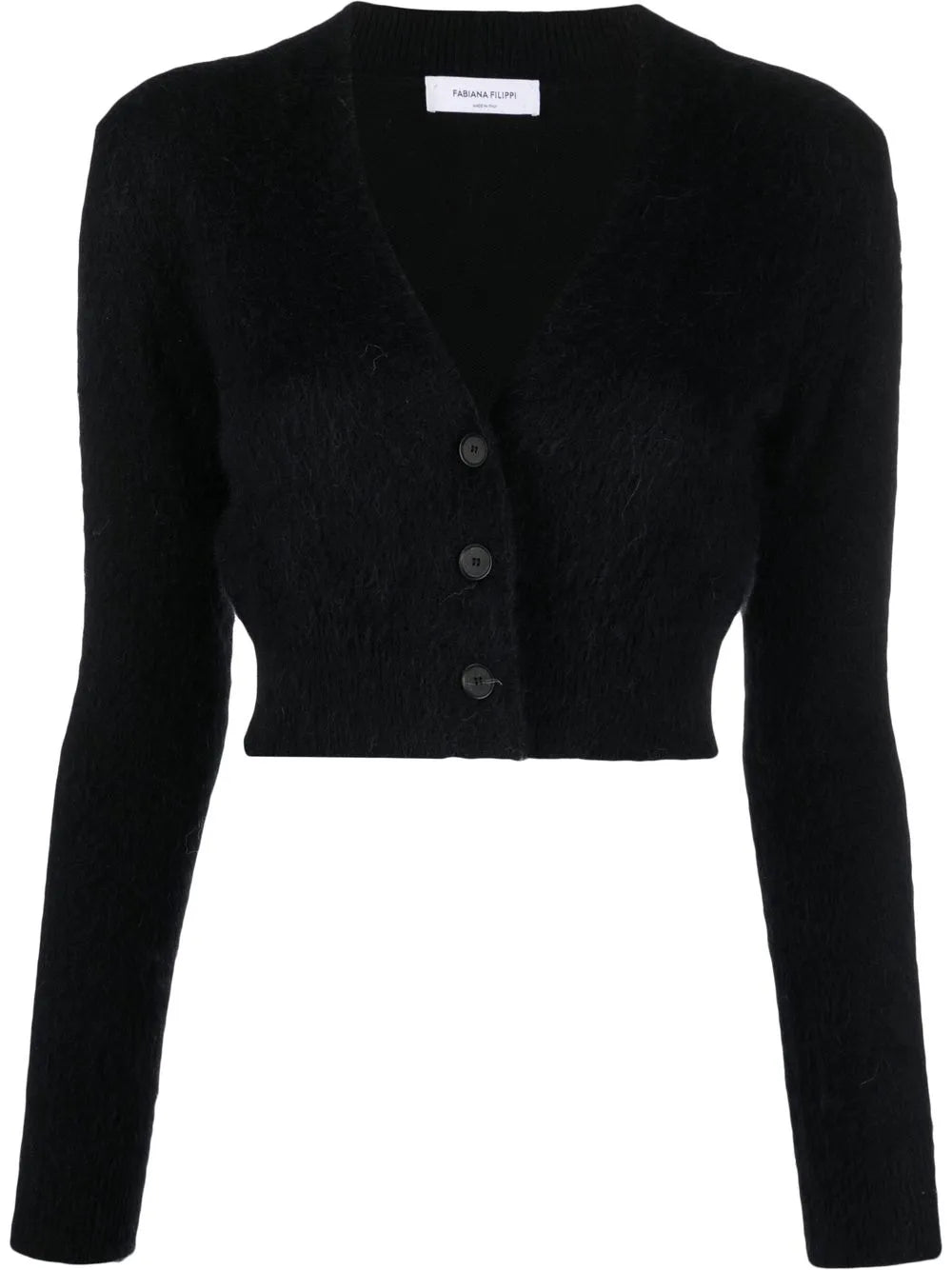 Cropped Wool-Blend Cardigan