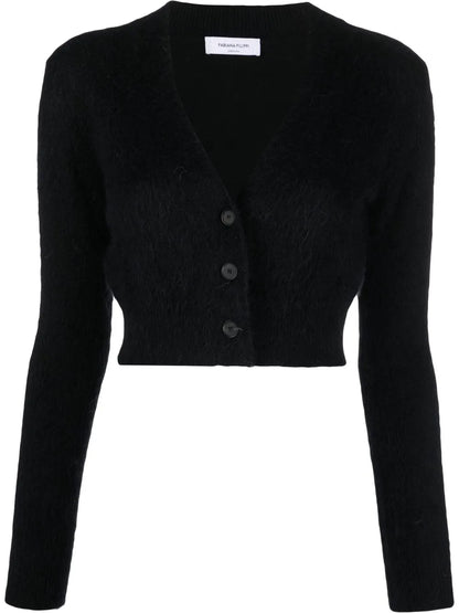 Cropped Wool-Blend Cardigan