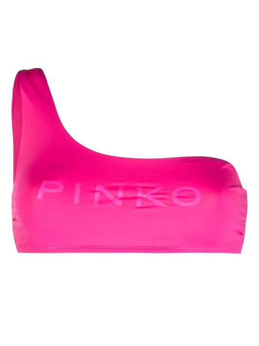 One-Shoulder Logo Bikini Top