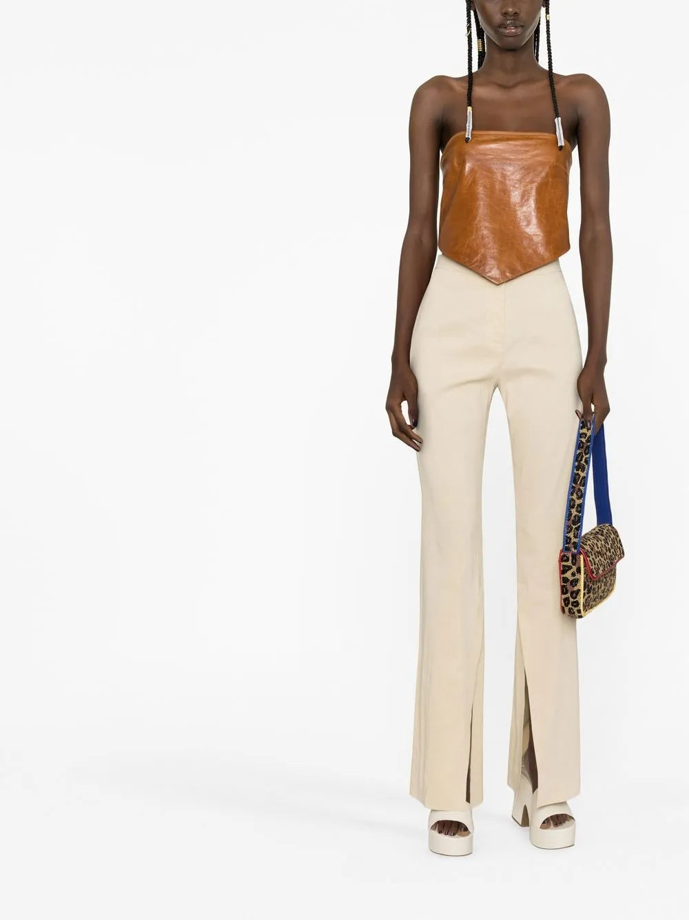 Side-Slit Flared Trousers