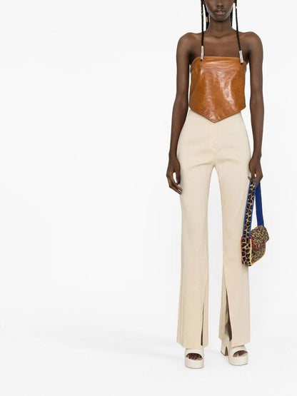 Side-Slit Flared Trousers