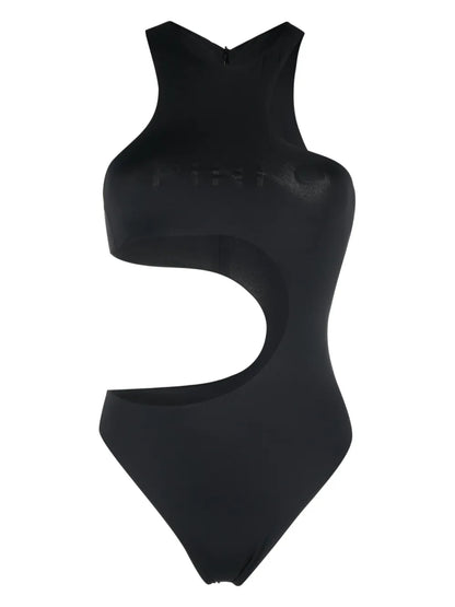 Cut-Out Logo-Print Swimsuit