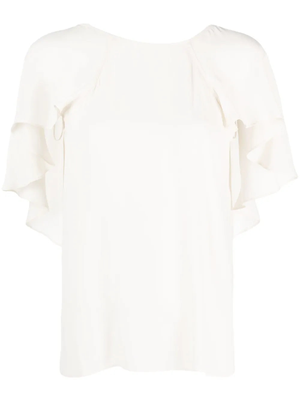 Ruffled Short-Sleeve Blouse