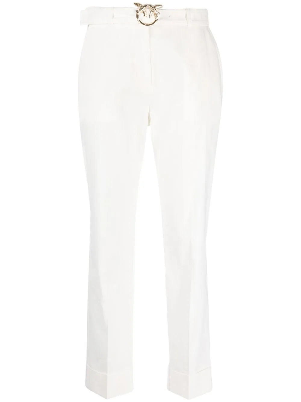 Cropped Linen-Blend Trousers