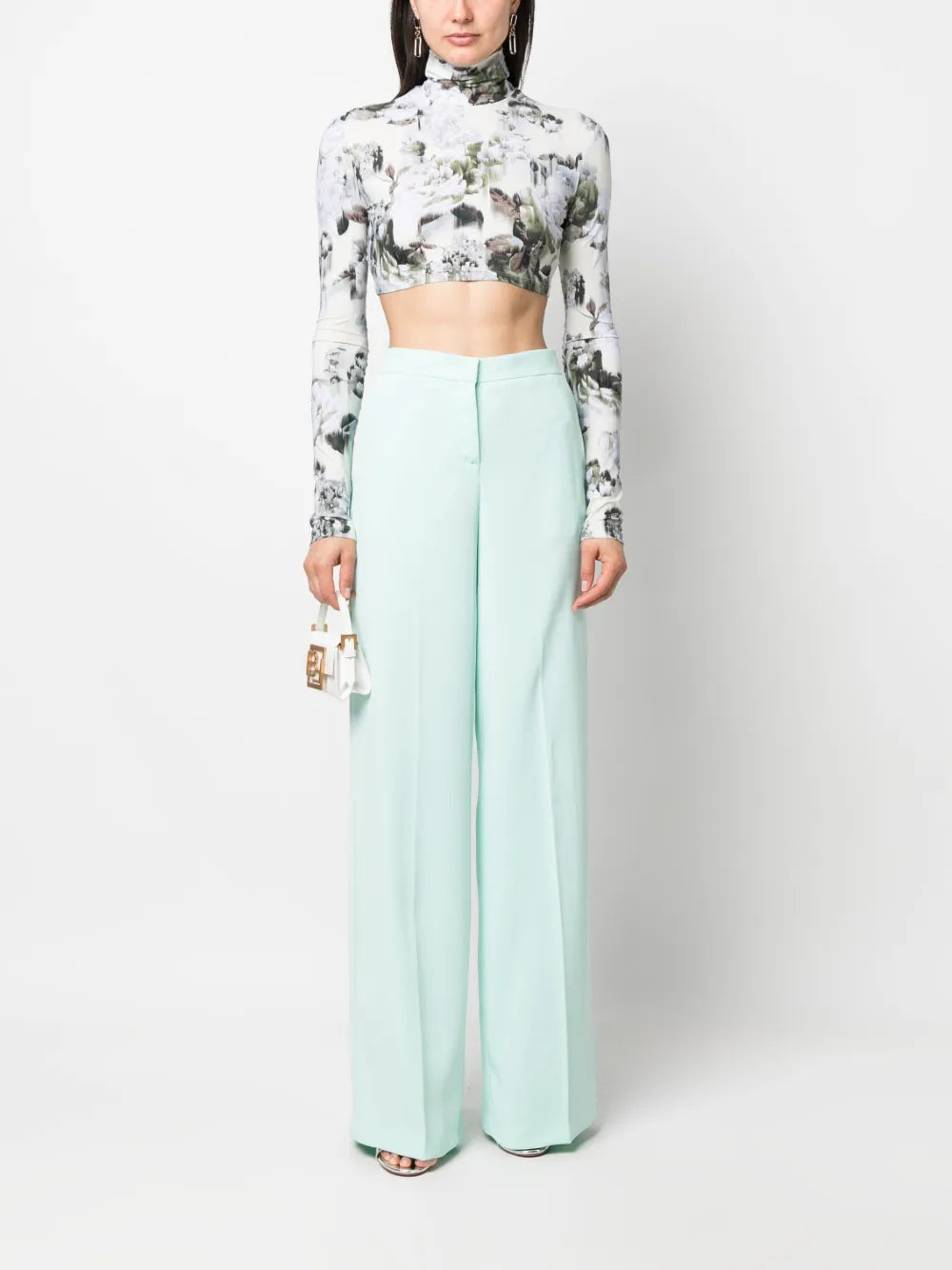High-Waisted Wide-Leg Trousers