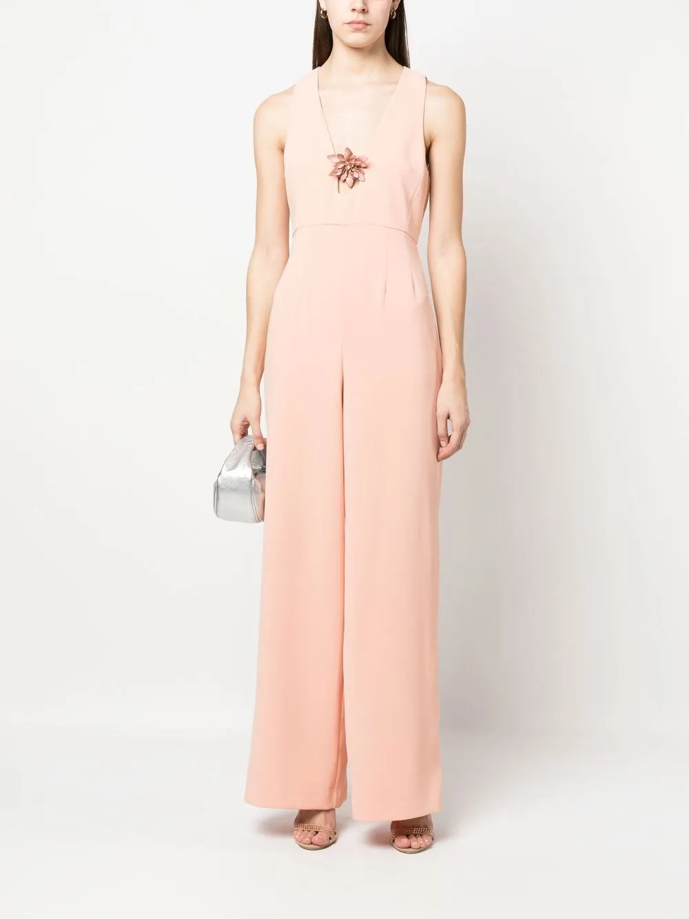 Flower Appliqué Jumpsuit