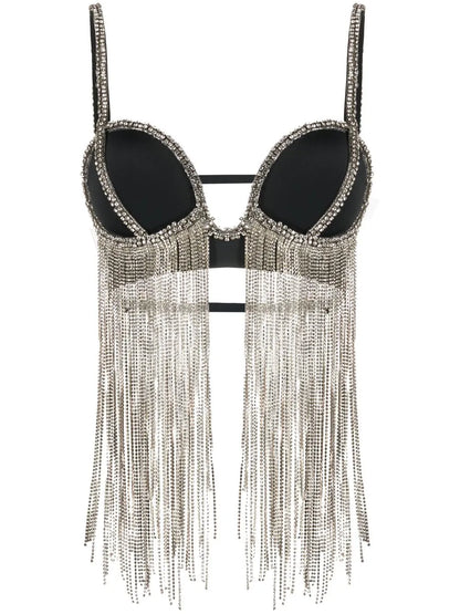 Crystal-Embellished Triangle Top