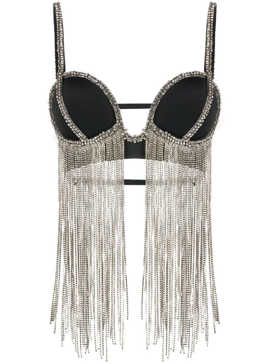 Crystal-Embellished Triangle Top